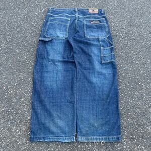 Vintage y2k xpress baggy denim carpenter work blue jeans